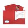 C-Line Products Two-Pocket Heavyweight Poly Portfolio Folder, 11 x 8.5, Red, 25PK 33954